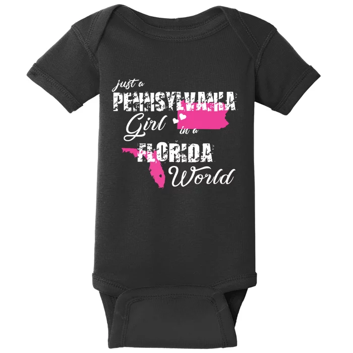 Pennsylvania Just A Pennsylvania Girl In A Florida Baby Bodysuit