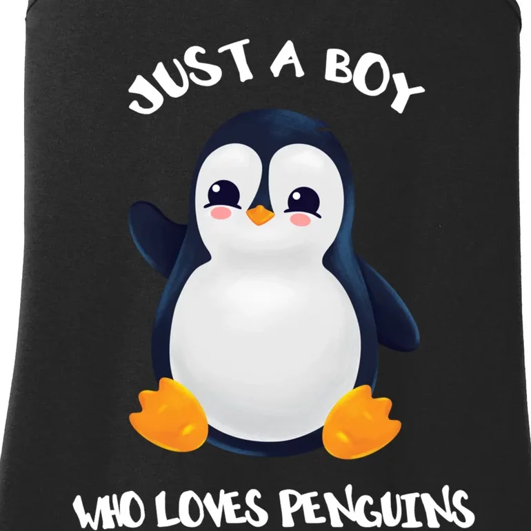 Penguin Just A Boy Who Loves Penguins Gift Ladies Essential Tank