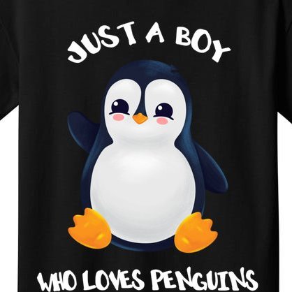 Penguin Just A Boy Who Loves Penguins Gift Kids T-Shirt