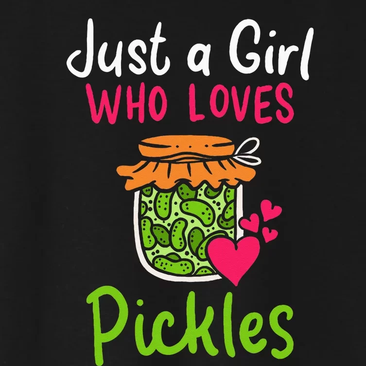 Pickles Just A Girl Who Loves Pickles Canning Women's Crop Top Tee