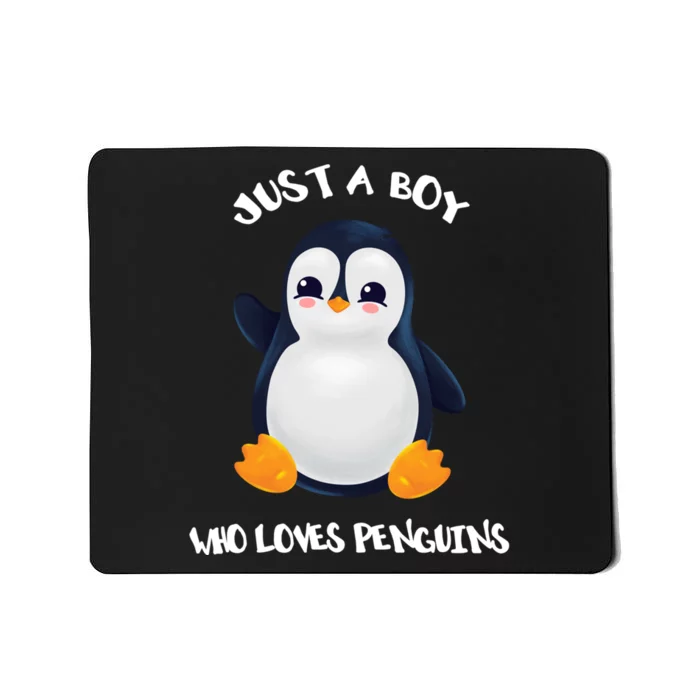 Penguin Just A Boy Who Loves Penguins Gift Mousepad