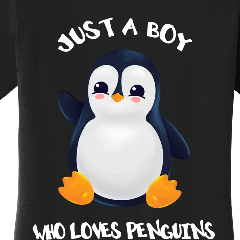 Penguin Just A Boy Who Loves Penguins Gift Women's T-Shirt