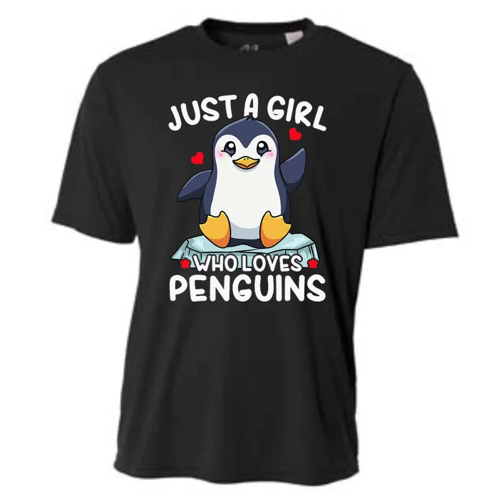 Penguin Just A Girl Who Loves Penguins Cooling Performance Crew T-Shirt