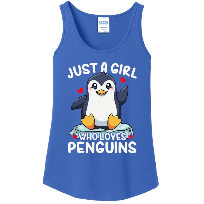 Penguin Just A Girl Who Loves Penguins Ladies Essential Tank