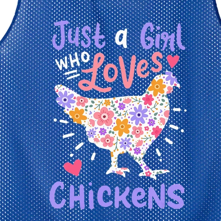 Just A Girl Who Loves Chickens Hen Love Cute Mesh Reversible Basketball Jersey Tank