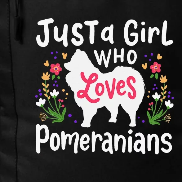 Pomeranian Just a Who Loves Pomeranians Daily Commute Backpack