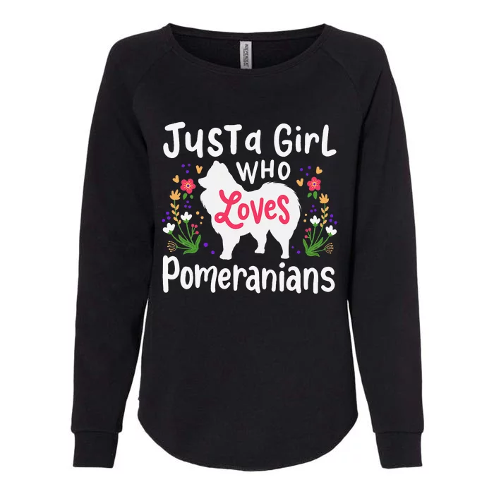 Pomeranian Just a Who Loves Pomeranians Womens California Wash Sweatshirt