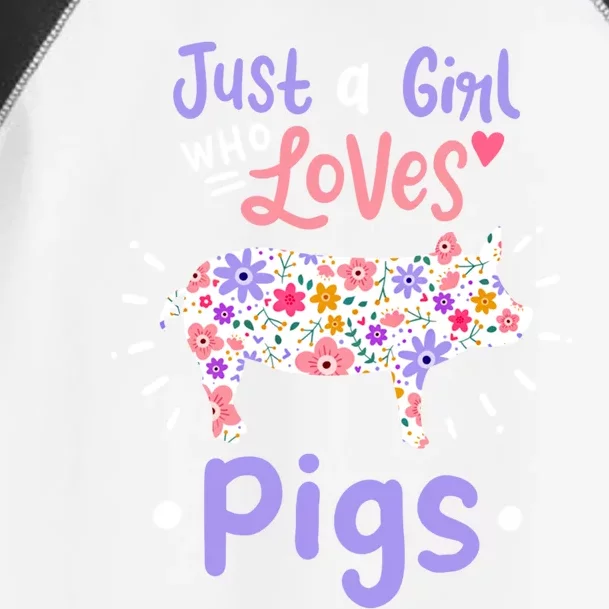 Pig Just A Who Loves Pigs Gift For Pig Lovers Funny Gift Toddler Fine Jersey T-Shirt