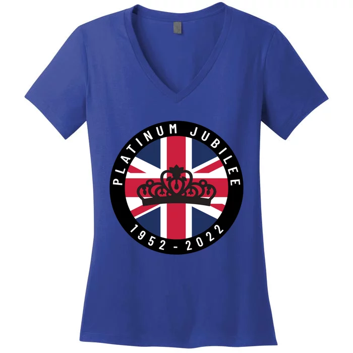 Platinum Jubilee British Monarch 70 Year Celebration Queen Gift Women's V-Neck T-Shirt