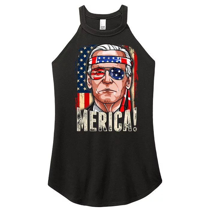 President Joe Biden Merica Men Women 4th Of July Women’s Perfect Tri Rocker Tank