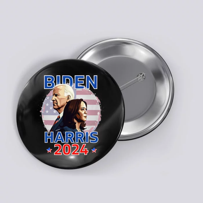 Patriotic Joe Biden Kamala Harris Democrat Campaign 2024 Button