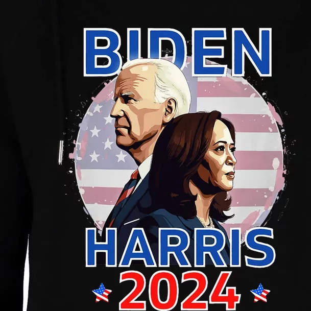 Patriotic Joe Biden Kamala Harris Democrat Campaign 2024 Womens Funnel Neck Pullover Hood