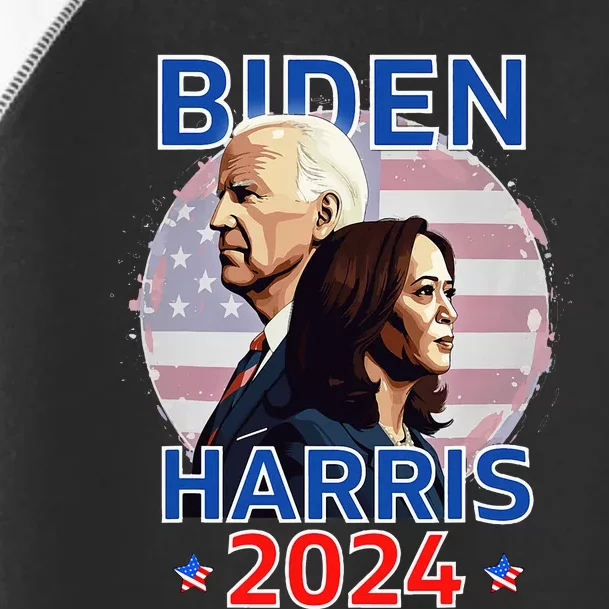 Patriotic Joe Biden Kamala Harris Democrat Campaign 2024 Toddler Fine Jersey T-Shirt