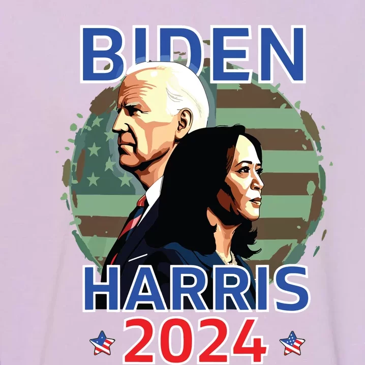 Patriotic Joe Biden Kamala Harris Democrat Campaign 2024 Garment-Dyed Sweatshirt