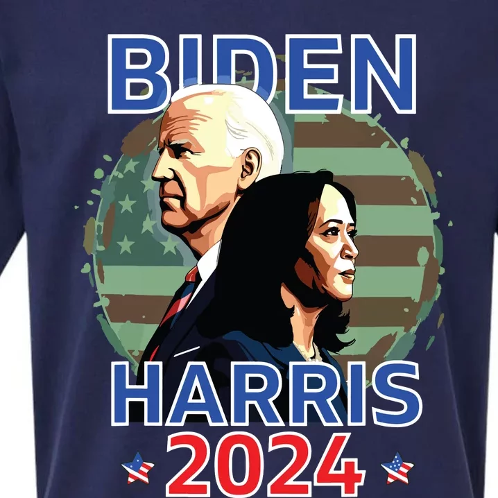 Patriotic Joe Biden Kamala Harris Democrat Campaign 2024 Sueded Cloud Jersey T-Shirt