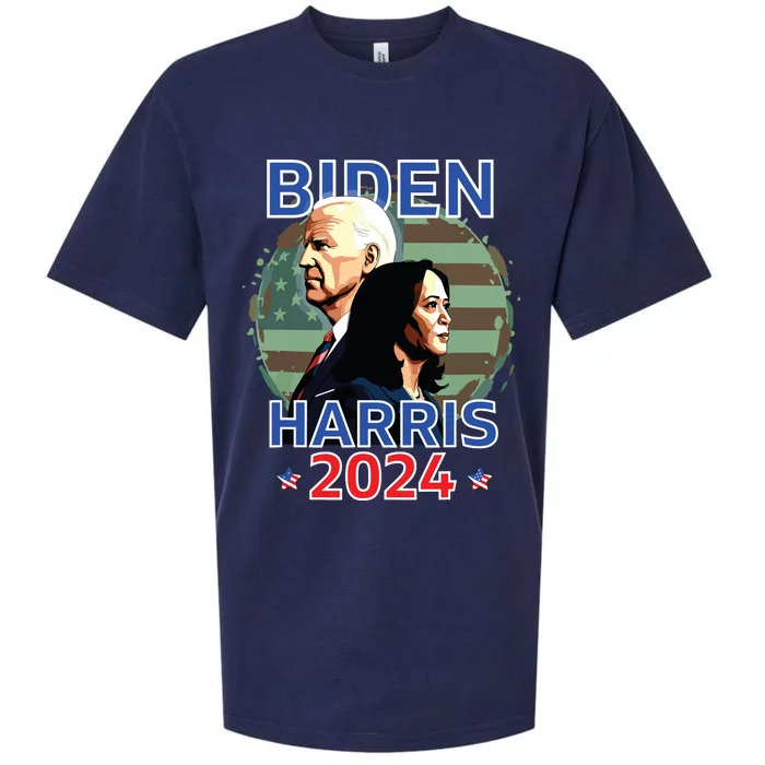 Patriotic Joe Biden Kamala Harris Democrat Campaign 2024 Sueded Cloud Jersey T-Shirt