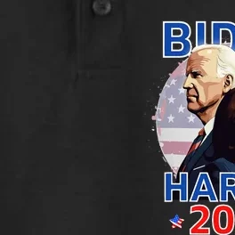 Patriotic Joe Biden Kamala Harris Democrat Campaign 2024 Dry Zone Grid Performance Polo