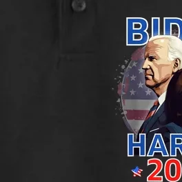 Patriotic Joe Biden Kamala Harris Democrat Campaign 2024 Dry Zone Grid Performance Polo