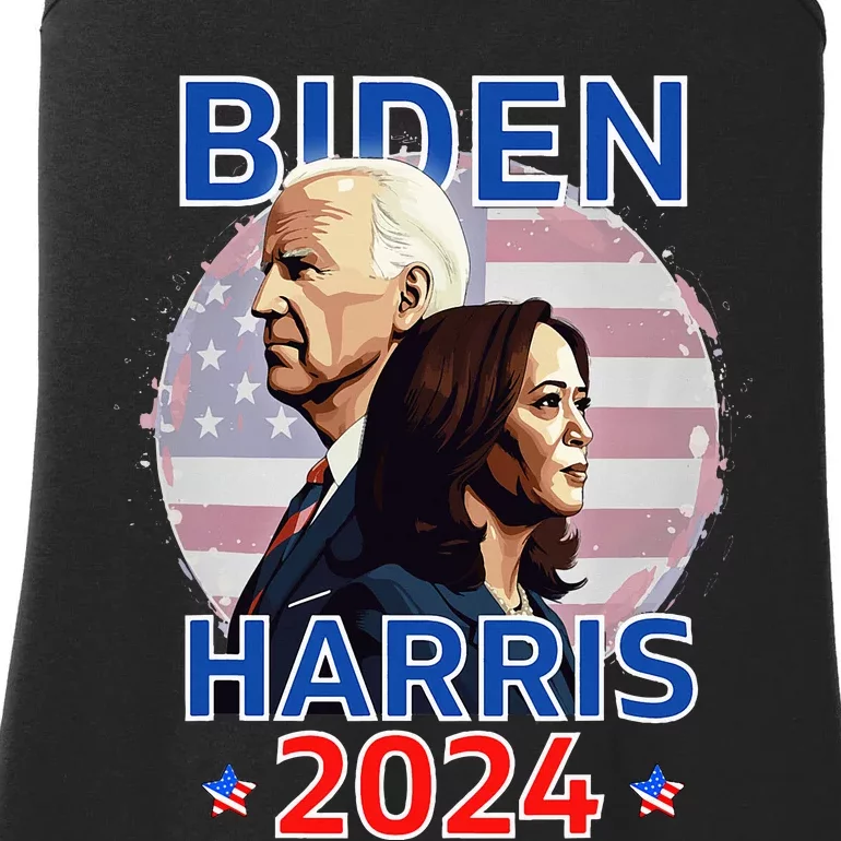 Patriotic Joe Biden Kamala Harris Democrat Campaign 2024 Ladies Essential Tank