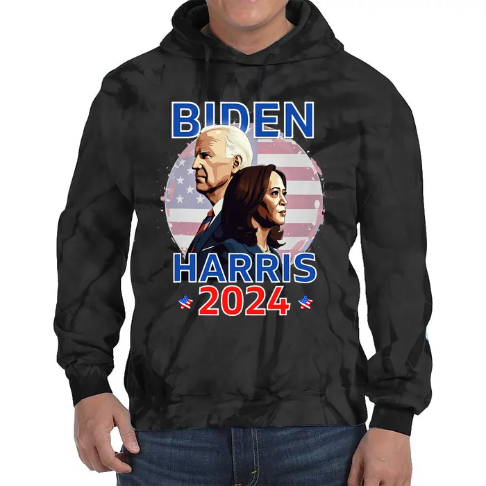 Patriotic Joe Biden Kamala Harris Democrat Campaign 2024 Tie Dye Hoodie