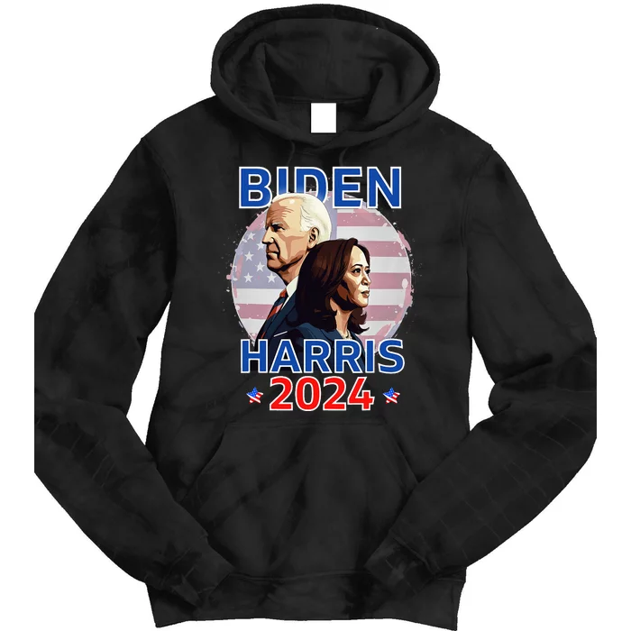 Patriotic Joe Biden Kamala Harris Democrat Campaign 2024 Tie Dye Hoodie