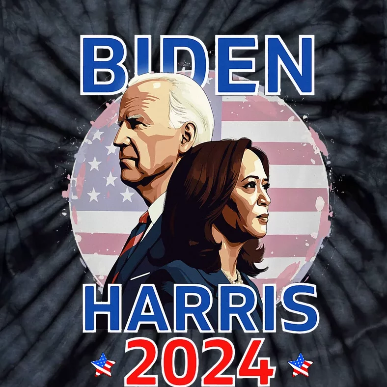 Patriotic Joe Biden Kamala Harris Democrat Campaign 2024 Tie-Dye T-Shirt