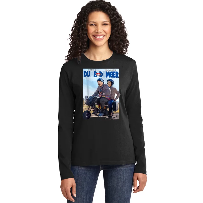 Patriotic Joe Biden Kamala Harris Democrat Campaign 2024 Ladies Long Sleeve Shirt