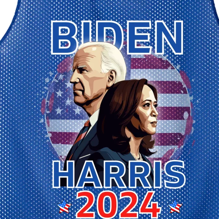 Patriotic Joe Biden Kamala Harris Democrat Campaign 2024 Mesh Reversible Basketball Jersey Tank