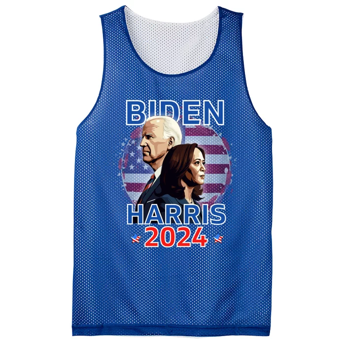 Patriotic Joe Biden Kamala Harris Democrat Campaign 2024 Mesh Reversible Basketball Jersey Tank