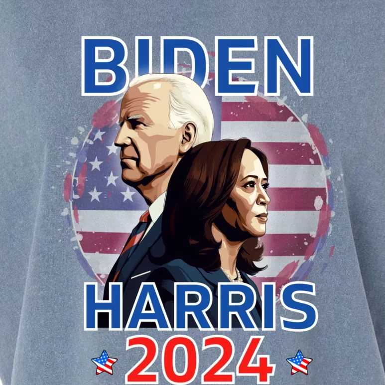 Patriotic Joe Biden Kamala Harris Democrat Campaign 2024 Garment-Dyed Women's Muscle Tee