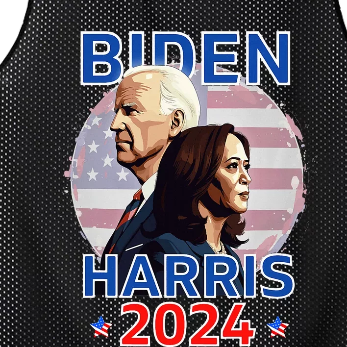 Patriotic Joe Biden Kamala Harris Democrat Campaign 2024 Mesh Reversible Basketball Jersey Tank