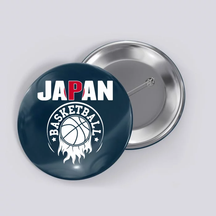 Proud Japan Basketball Fans Jersey Japanese Flag Sports Button