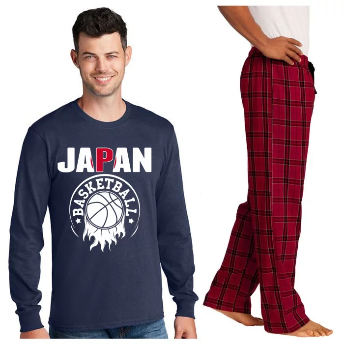 Proud Japan Basketball Fans Jersey Japanese Flag Sports Long Sleeve Pajama Set