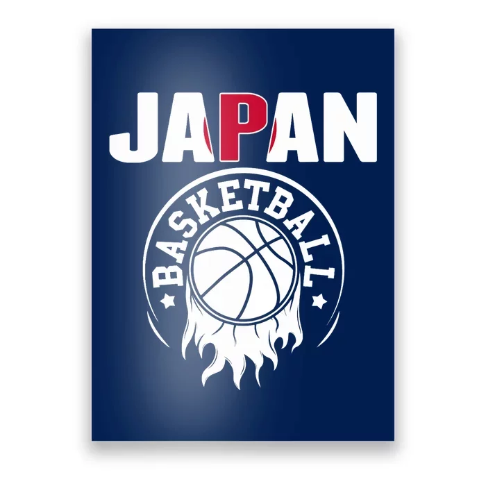 Proud Japan Basketball Fans Jersey Japanese Flag Sports Poster