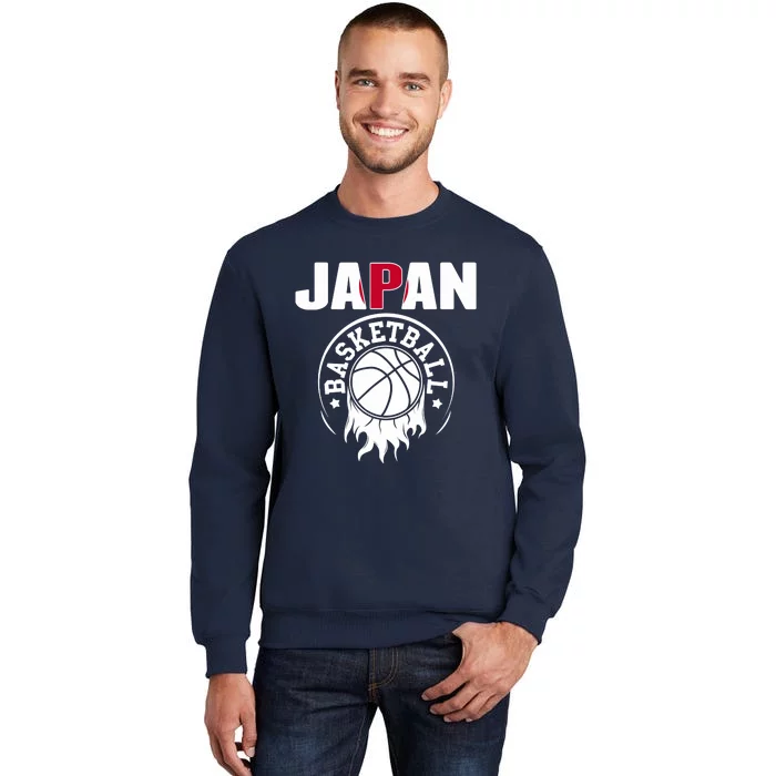 Proud Japan Basketball Fans Jersey Japanese Flag Sports Tall Sweatshirt