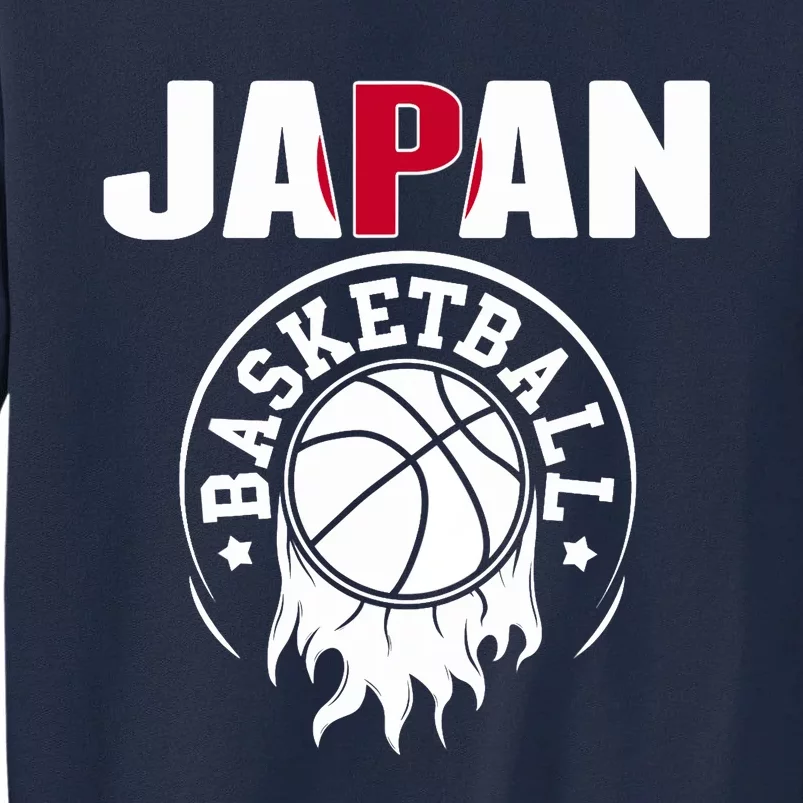 Proud Japan Basketball Fans Jersey Japanese Flag Sports Tall Sweatshirt