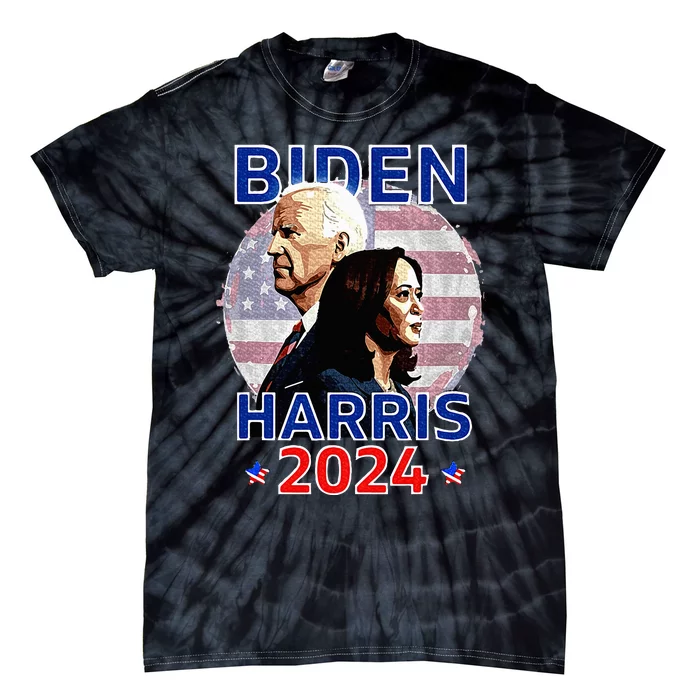 Patriotic Joe Biden Kamala Harris Democrat Campaign 2024 Tie-Dye T-Shirt