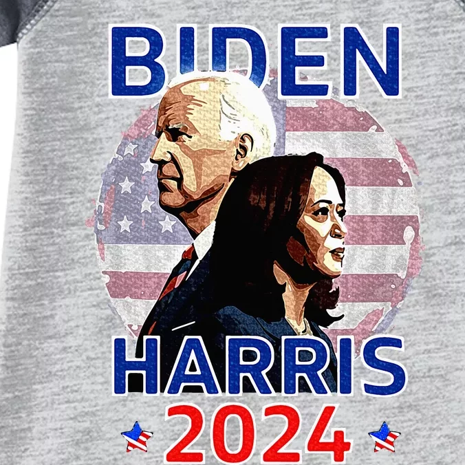 Patriotic Joe Biden Kamala Harris Democrat Campaign 2024 Infant Baby Jersey Bodysuit