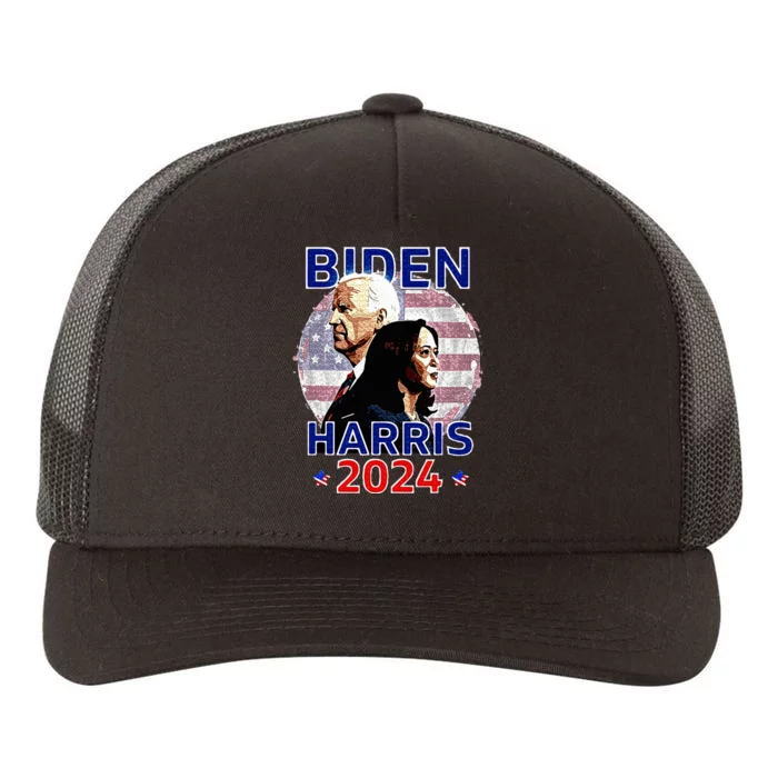 Patriotic Joe Biden Kamala Harris Democrat Campaign 2024 Yupoong Adult 5-Panel Trucker Hat