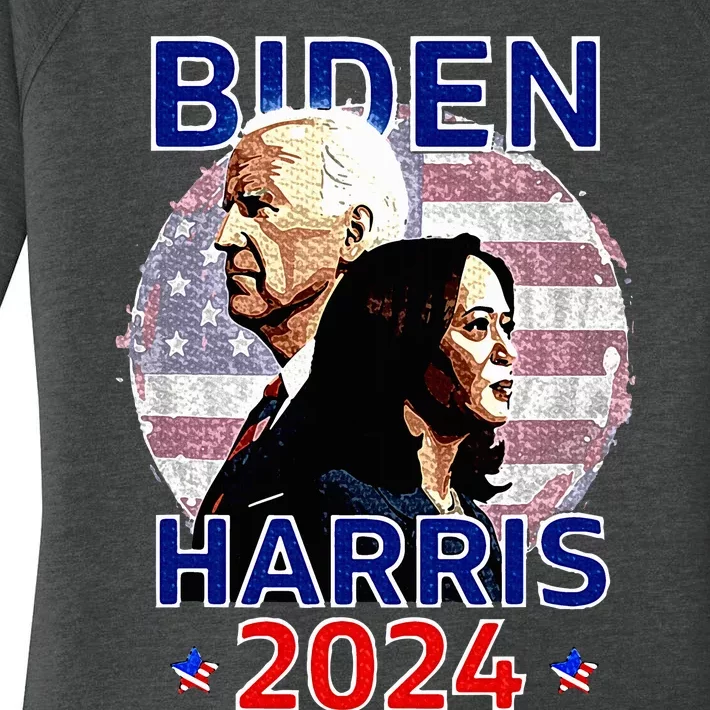 Patriotic Joe Biden Kamala Harris Democrat Campaign 2024 Women's Perfect Tri Tunic Long Sleeve Shirt