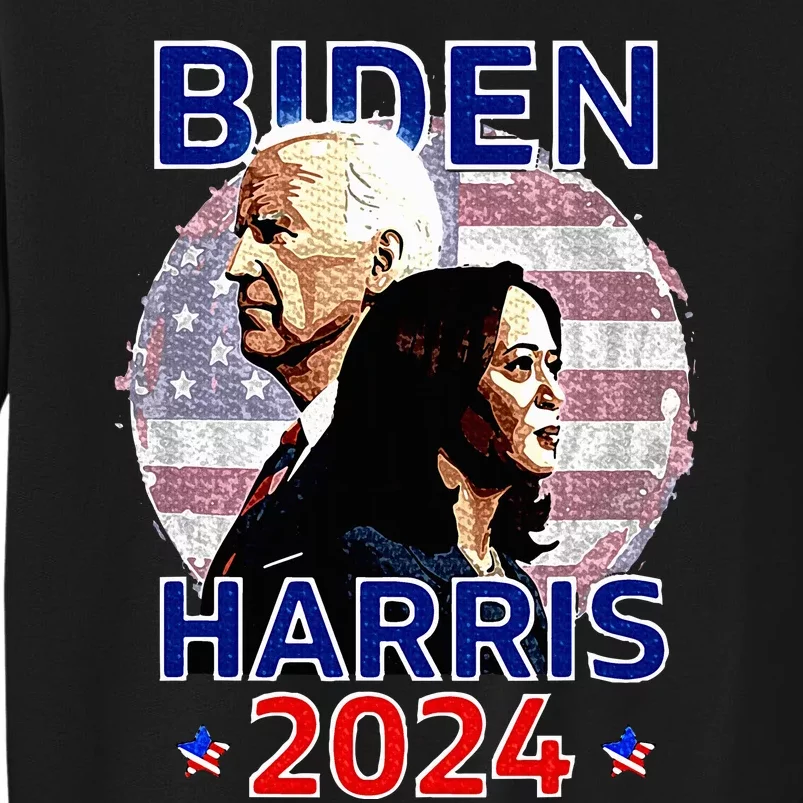 Patriotic Joe Biden Kamala Harris Democrat Campaign 2024 Tall Sweatshirt