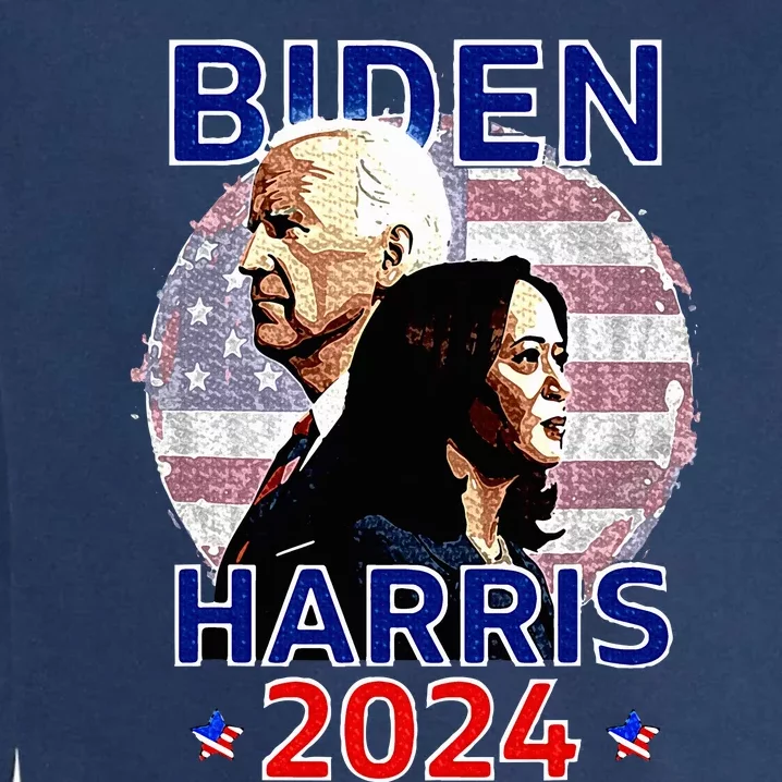 Patriotic Joe Biden Kamala Harris Democrat Campaign 2024 Garment-Dyed Sweatshirt