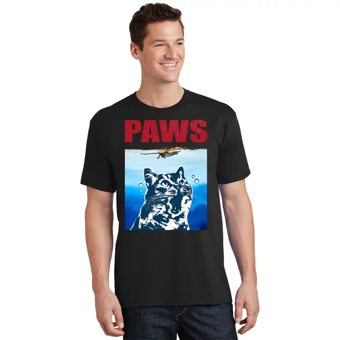 Paws Jaws Cat Fun Funny Kitten Kitty Lover Cat Paws Cat Gift T-Shirt