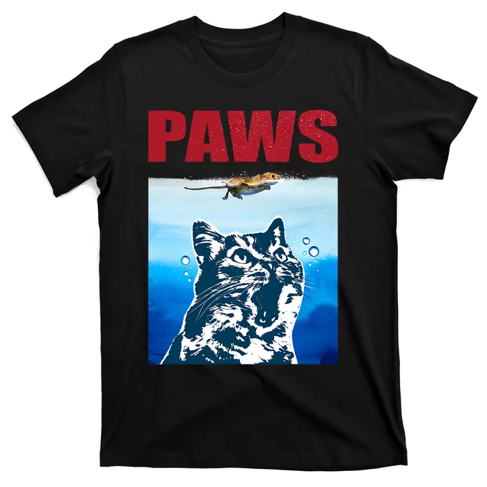 Paws Jaws Cat Fun Funny Kitten Kitty Lover Cat Paws Cat Gift T-Shirt