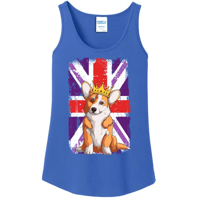 Platinum Jubilee Corgi 2022 And Union Jack Idea For Jubilee Gift Ladies Essential Tank