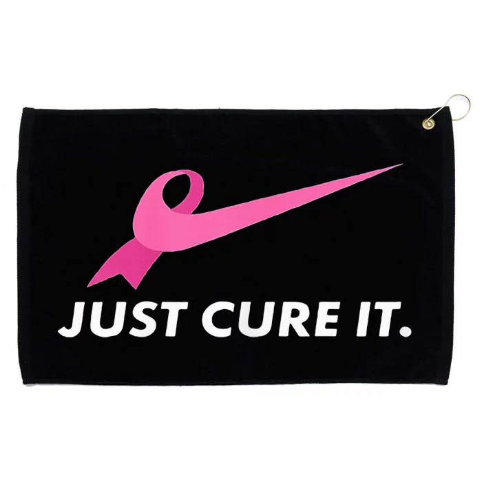 pink Just Cure It Breast Cancer Awareness Grommeted Golf Towel