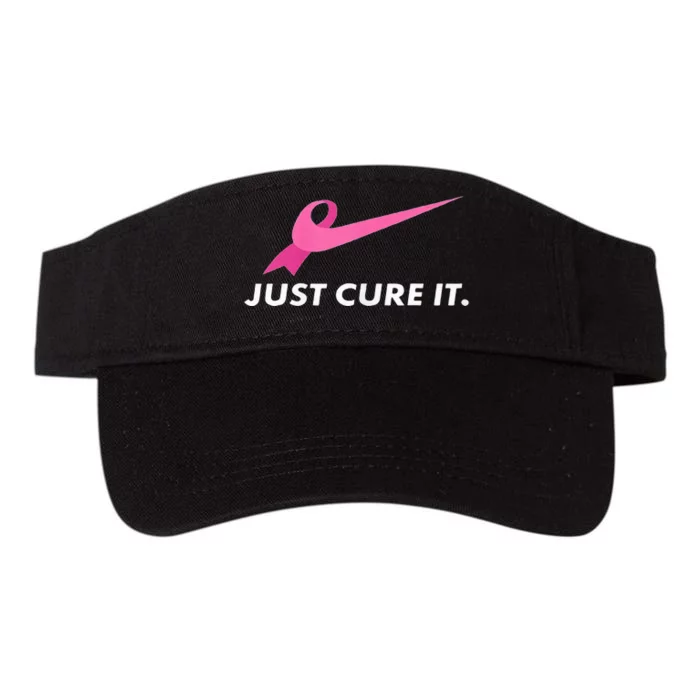 pink Just Cure It Breast Cancer Awareness Valucap Bio-Washed Visor