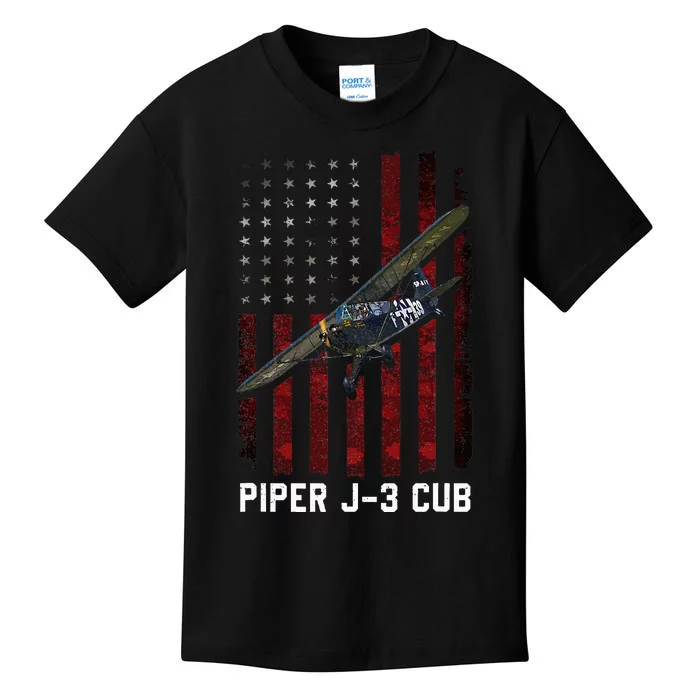 Piper J3 Cub L4 Grasshopper Kids T-Shirt