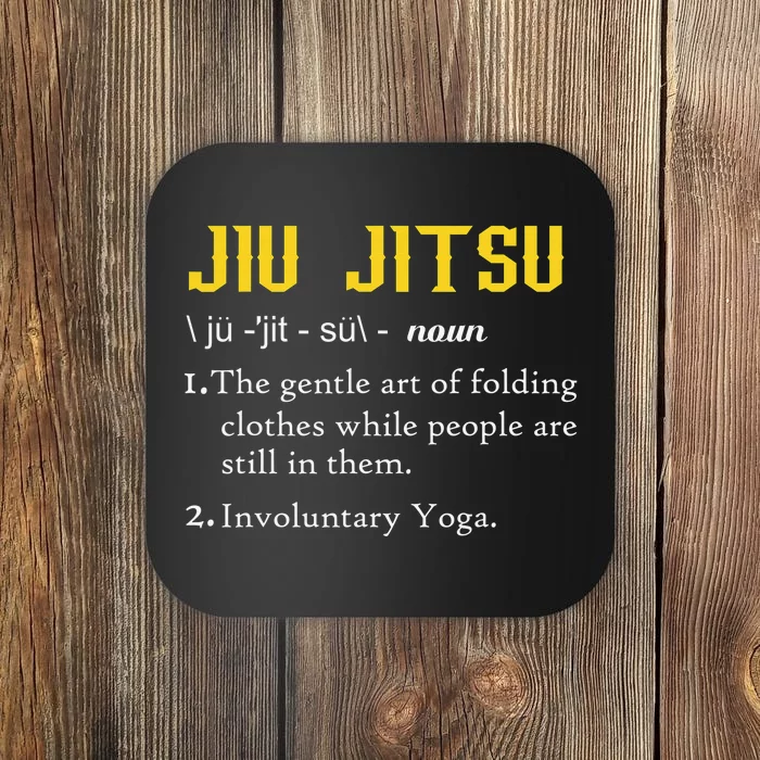 Pew Jitsu Definition Funny BJJ Jiu Jitsu Gun Owner Coaster