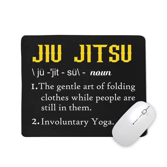 Pew Jitsu Definition Funny BJJ Jiu Jitsu Gun Owner Mousepad